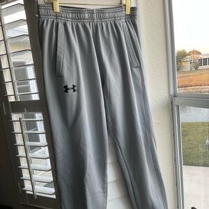 Men’s Under Armour Fleece Lined Joggers, Tapered Leg, Gray, Medium, EUC